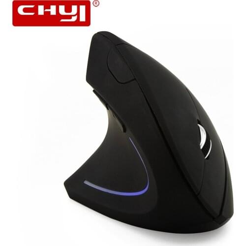 CHYI Left Hand Ergonomic Vertical Wireless Mouse Computer Gaming Mice 1600DPI USB Optical Mouse For Laptop PC Desktop