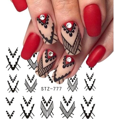 Full Beauty Nail Art Sticker Flower Cartoon Water Transfers Decals Fancy Pattern Watermark Slider Decoration Nail Stickers 2021