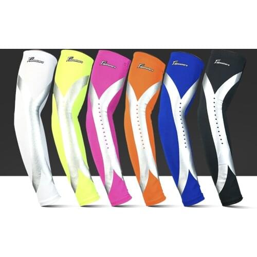 Reflective Cycling Arm Warmers Uv Protection Fishing Climbing Running Arm Sleeves Sunscreen Basketball Volleyball Elbow Pad