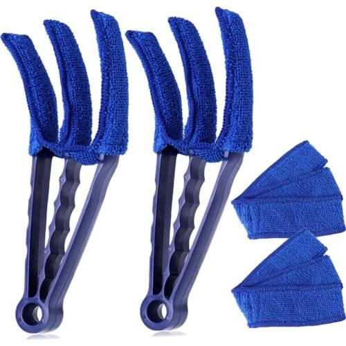 New2Pcs Window Blind Cleaner Tools Microfiber Blind Duster Window Brush for Blinds Shades Air Conditioner Vents