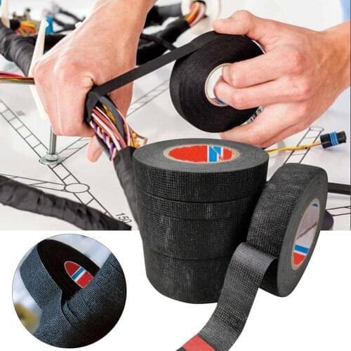 New 25m Roll of Heat-resistant Wiring Insulating Tape Looms Wiring Harness Cloth Fabric Car Self-Adhesive Cable Protection