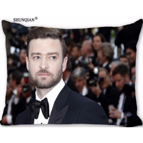 New Custom Justin Timberlake Pillowcase Zippered Rectangle Pillow Cover Cases Size 45X35cm,40x60cm,45X75cm,50X75cm(Two sides)