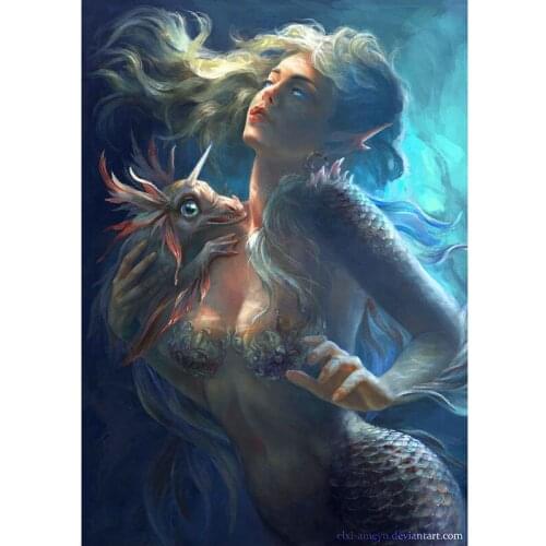 New arrivals Mermaid, unicorn diamond embroidery sale,full square round diamond painting diy mosaic handmade christmas gift art