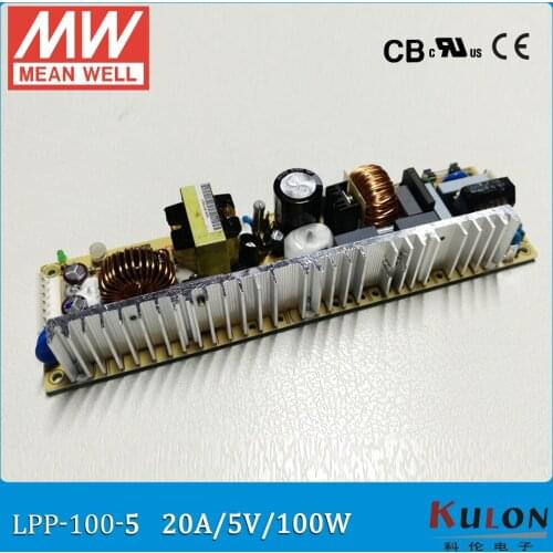 Original MEAN WELL LPP-100-5 single output 20A 100W 5V with active PFC open frame LPP-100 Meanwell Power Supply