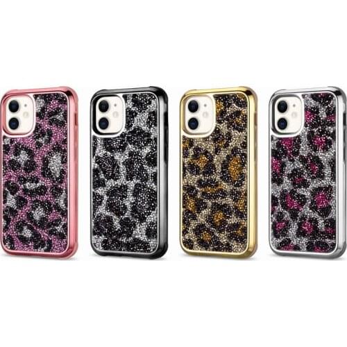 Luxury Rhinestone Jewelled Leopard Print Phone Case Cover Shell For Apple iPhone 7 8 Plus 11 Pro 12 Pro Max XR XS Max Skin