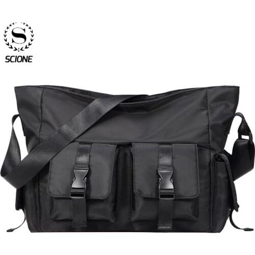 Scione Mens Messenger Shoulder Bag Oxford Waterproof Outdoor School Sports Travel Bags Luxury Brand Fashion Style K090