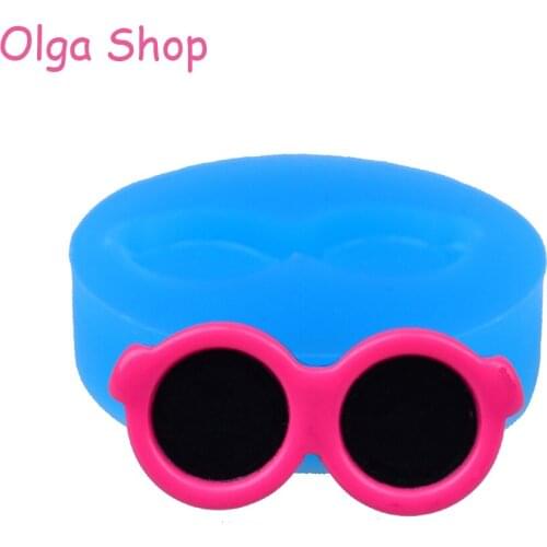 FYL339 32.5mm Sunglasses Silicone Mold - Resin Polymer Clay, Cookie Biscuit, Chocolate, Jewelry, Fondant, Sugarcraft, Food Grade