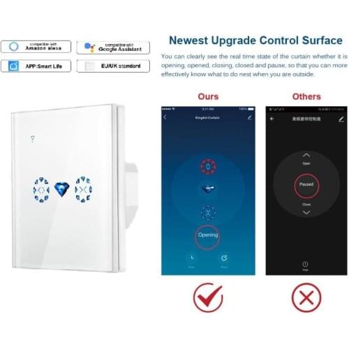 Smart home Tuya Smart Life WiFi Curtain Switch Shutter Motor Upgrade Voice App Control Work With amazon Alexa Echo Google Home