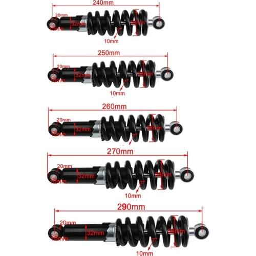Motorcycle Universal 240/250/260/270/290mm Shock Absorber Suspension Protection Shocker for Cross Dirt Bike Accessorie Motocross