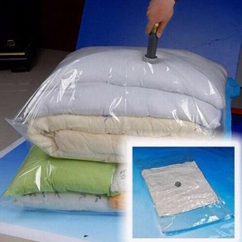 Vacuum Bag Storage Organizer Transparent Border Foldable Extra Large Seal Compressed travel Saving Space Bags organizador