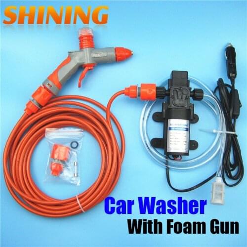 High Pressure Household Self-priming Portable Cleaner Car Washer 12V 60W Watts Foam Water Gun Car Washing Pump Machine