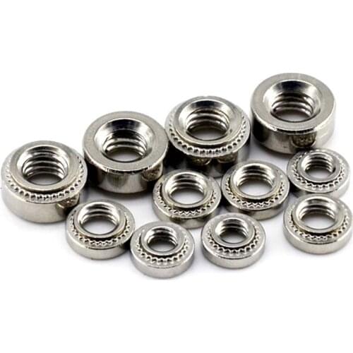10pcs 304 Stainless Steel CLS Self-Clinching Nut Press Insert Rivet Nut M2 M2.5 M3 M4 M5 M6 M8 Nutsert Rivnut Slab 0.8-3.2mm