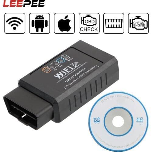 ELM327 WIFI OBDII Scan Tool OBD2 Automotive Diagnostic Scanner Car Detector for iOS & Android Check Engine Light Diagnostic Tool