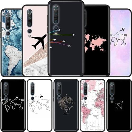 World Map Travel Just Go Phone Case for Xiaomi Mi Poco X3 NFC M3 F1 10T 9T 11 Pro Note 10 CC9 A2 CC9E 9 SE 8 Lite 5G Cover