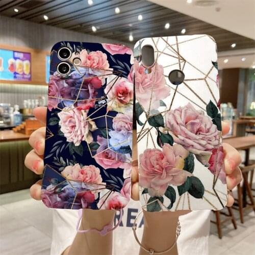 Flower Pattern Case For Huawei P30 Pro Lite 10i P40 Honor 10 20 9 9X 30i Mate 8A 8S 9C 20E Painted Soft TPU Silicone Back Cover