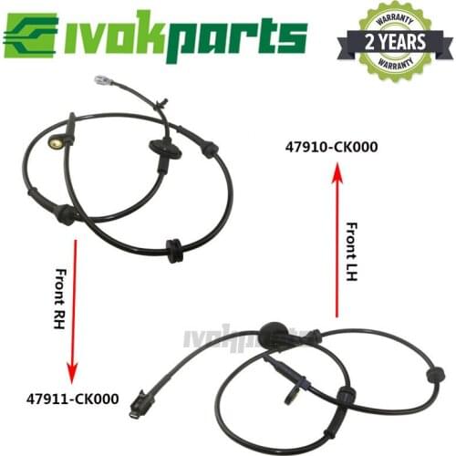 2pcs Front L+R Left & Right ABS Wheel Speed Sensor For Nissan Murano Quest V42 3.5L V6 47911-CK000 47910-CK000