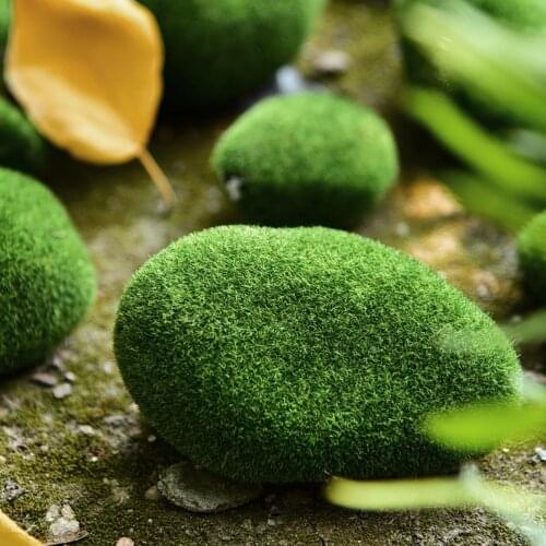 3size Artificial Moss Rocks Decorative,Green Moss Balls,Moss Rocks Plant Pot Moss Balls for Potted Plant Woodland Floral Gardens