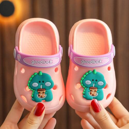 Baby Slippers Summer 1-3 Years Old 2 Boys Indoor Home Childrens Hole Shoes Baby Childrens Non-slip Girls Sandals and Slippers