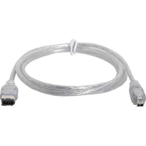 Jimier 1394 6Pin to Firewire 400 IEEE 1394 4 Pin Male iLink Adapter Cord Cable for Camera Camcorder