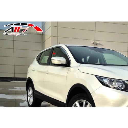 Fit For Nissan Qashqai J11 2014 Carbon Pole 8 Piece Chrome Styling Accessories Modified Designed Car Tuning Piece