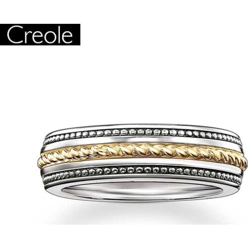 Rings Gold Color Rope 925 Sterling Silver Gift For Men Women, Europe Style Fashion Eternity Rings Fashion Jewelry Wholesale