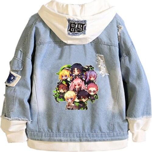 Anime My Hero Academia Coat Teens cowboy Cosplay Jacket Men Women Casual Denim Hooded Loose coat Cartoon Hooded