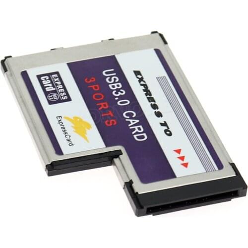 Hot Selling High Quality 3 Port Hidden Inside USB 3.0 USB3.0 to Expresscard Express Card 54 54mm Adapter Converter