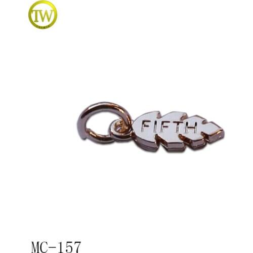 MC157 factory made gold color metal tag with logo for jewelry hang tag