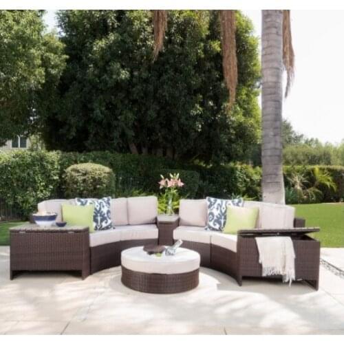 Hot sale quality garden furniture patio rattan sofa small coffee sofa