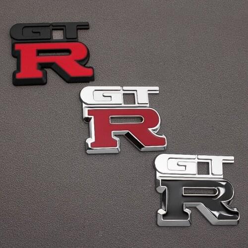 1pcs 3D Metal GTR Car Stickers Tail Emblem Badge Decals For Nissan Tiida Teana Skyline Juke X-trail Almera Qashqai Accessories