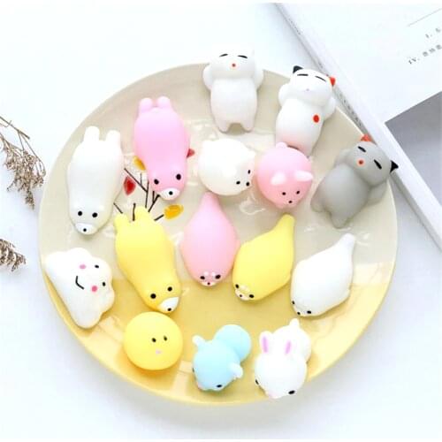 Mini Decompression Squeeze Ball Slow Rising Antistress Cartoon Small Animal Cute Cat Seals Shape Stress Relief Gift Funny Toy