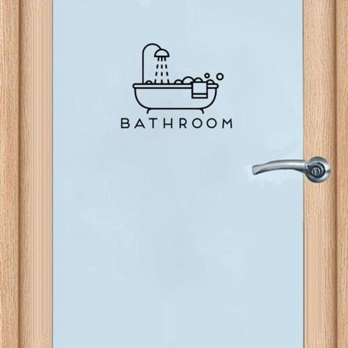 Bathroom Bathtub Shower Door Wall Art Decal Sticker Waterproof Home Decoration Easy to apply, just peal off and stick peal off