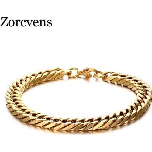 Modyle 2020 New Fashion Gold-color Stainless Steel Hand Chain Bracelet for Men