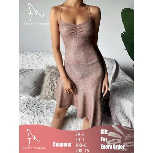 2021 Summer New Fashion Tassel Gold Sexy Dress Women Shining Sleeveless Mini Short Dress High Waist Club Dresses for Dinner