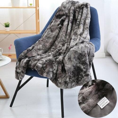 Blankets for Beds Winter Bed Cover Blanket 200 CM Plush Blanket Cover Bedspread Sofa Throw Super Soft Faux Fur Blankets LDT03