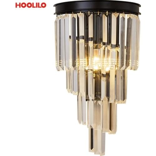 Popular Hot Sale Modern Simple Hotel Home Living Room Bedroom Decorative Creative Crystal Pearl Black Wall Lamp Free Shipping