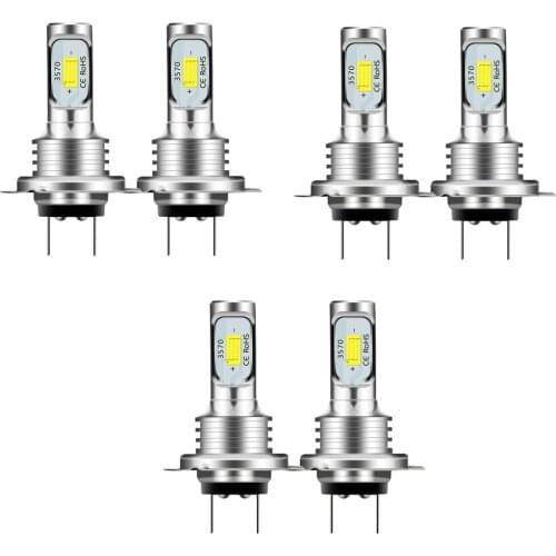 6pcs/lot 80W 3570SMD 2leds Fog light H1 H3 H4 For Cars Headligh Led Bulb Car Led Fog Driving Lights H7 9005 H8 Lamp Light Source