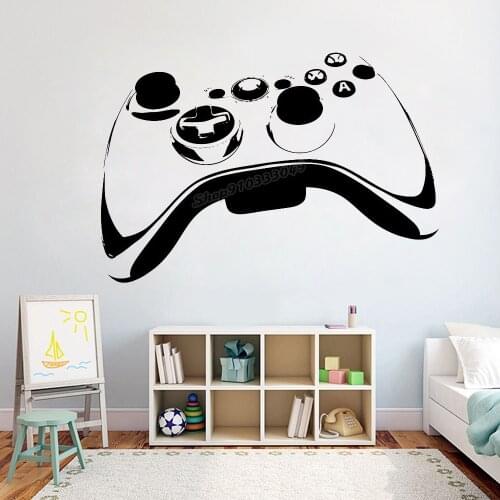 Ps4 Video Game Controller Wall Decal Playroom Kids Room Decor Wall Sticker X-box Home Decor Decal Removable Vinyl Decals G129