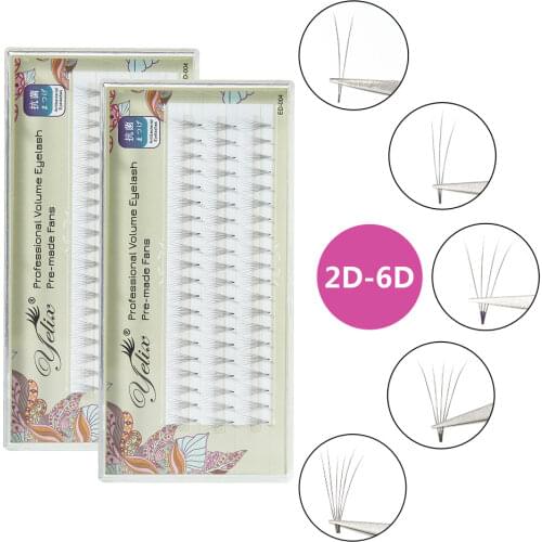 Premade Russian Volume Fans 2d/3d/4d/5d/6d individual lashes cluster Eyelash Extensions Supplies 0.07mm false eyelashes bunches