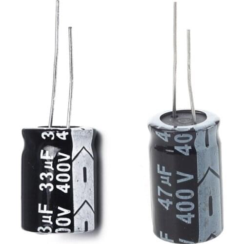 Retail 15 Pcs Capacitor Electrolytic Aluminum 400V Black 33UF & 47UF
