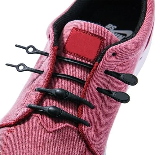 1Pair Silicone Shoelaces Round Elastic Shoe Laces No Tie Shoelace For Men Women All Sneakers Fit Strap Shoe Lace