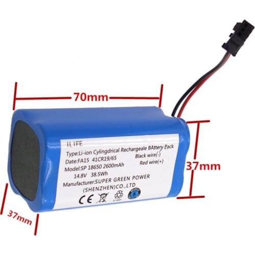 Li-ion 14.8V 2600mAh Self-Charge Battery Pack replacement for V-M900R Robot Vacuum Cleaner Battery Parts Accessories