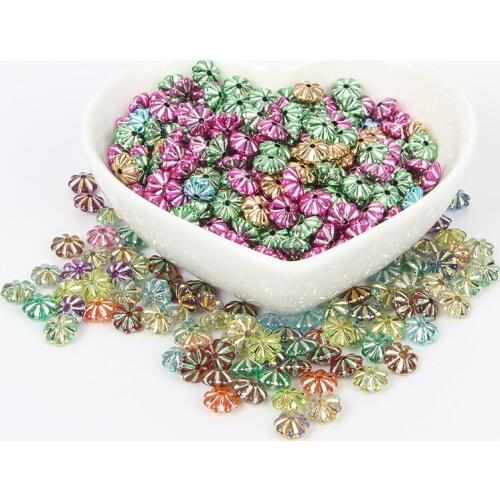 Mixed Round Acrylic Flat Beads Charm Loose Spacer Beads For Jewelry Making DIY Needlework Bracelet Accessories