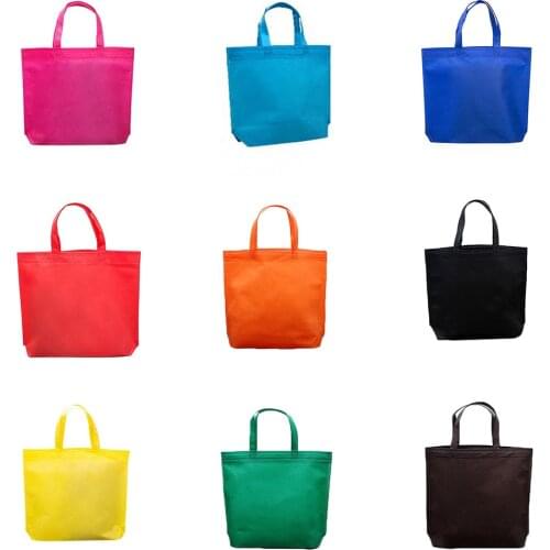 Women Shopping Bag Foldable Non-woven Reusable Grocery Bags Large Size Folding Storage Tote Bags Portable Pouch Recycle Handbags