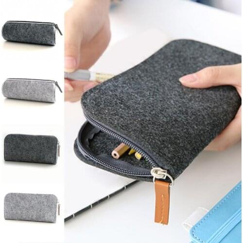 Pencil Bag Pen Storage Case Capacity Bags Holder Felt Large Pen Unisex Pouch New Zipper Totes Pencil Pouch Pencilcase