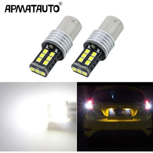 Apmatauto 2x LED Bulbs 800lm For Backup Reverse Light R5 1156 p21w ba15sFor Focus 2 3 Fiesta Mondeo Kuga Fusion Ranger