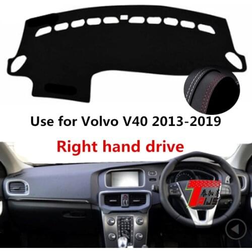 TAIJS Factory Protective Casual Leather Car Dashboard Cover For Volvo V40 2013 2014 2015 2016 2017 2018 2019 Right hand drive