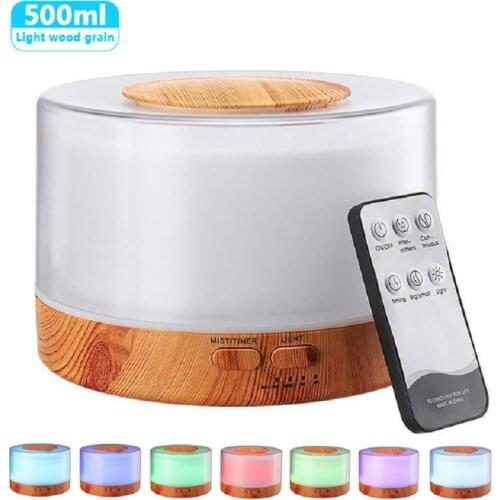 500ML Aroma Essential Oil Aromatherapy Diffuser Air Humidifier with LED Color Night Light Home Ultrasonic Cool Mist Maker Xaomi