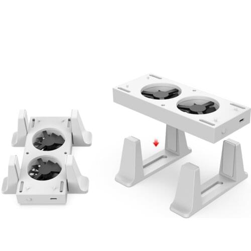 LED Indicator XSS Vertical Stand External Dual Cooler Base Cooling Fan 3 Rotating Speeds & 2 USB Port for XBox Series S Console