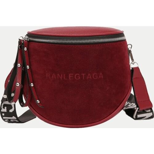 Vintage Saddle Shoulder Bags for Women Wide Strap Crossbody PU Leather Female Handbag Small Zipper Bags Purse Clutch